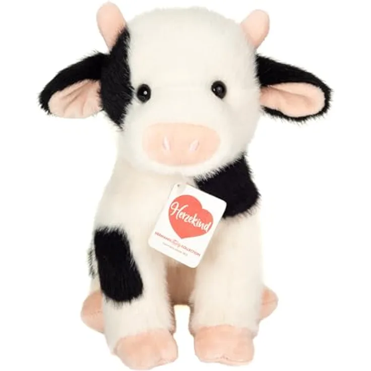 Teddy Hermann 91734 Kuh Smilla, Plüschtier Kuscheltier 25 cm, waschbar, für Kinder ab 0 Monaten