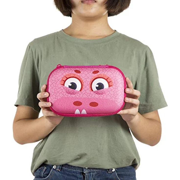 ZIPIT Wildlings Federmäppchen für Mädchen | Großes Mäppchen für die Schule | Etui für Kinder mit Organizer | Federmappe Rosa – Bild 2