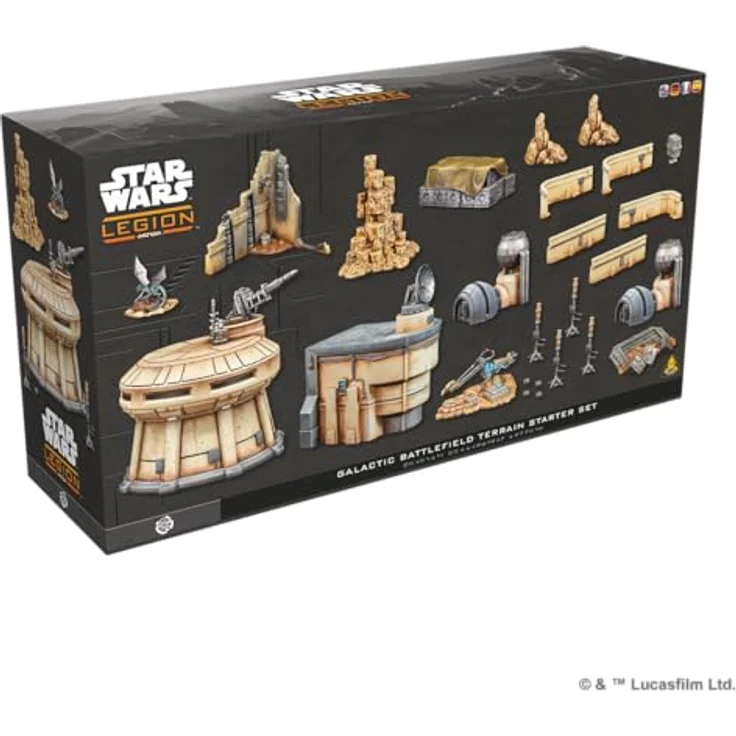 Atomic Mass Games Star Wars Legion Galactic Battlefield Terrain Starter Set, Gelände-Set für 2 Spieler, ab 14 Jahren, umfangreiche Schlachtfeld-Kulisse – Bild 2