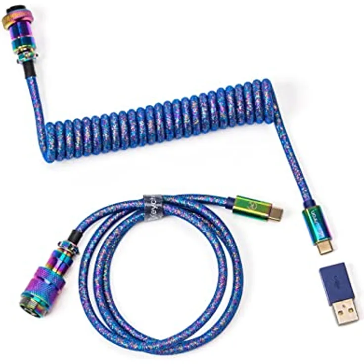 KEYCHRON Key RB Premium Coiled Cable Blue Cab-6