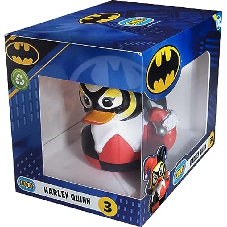 TUBBZ Boxed Edition Harley Quinn Collectible Vinyl Rubber Duck Figure, 9 cm große Sammlerfigur aus Gummi mit Batman inspirierten Grafiken, offizielles DC Comics Merchandise – Bild 2