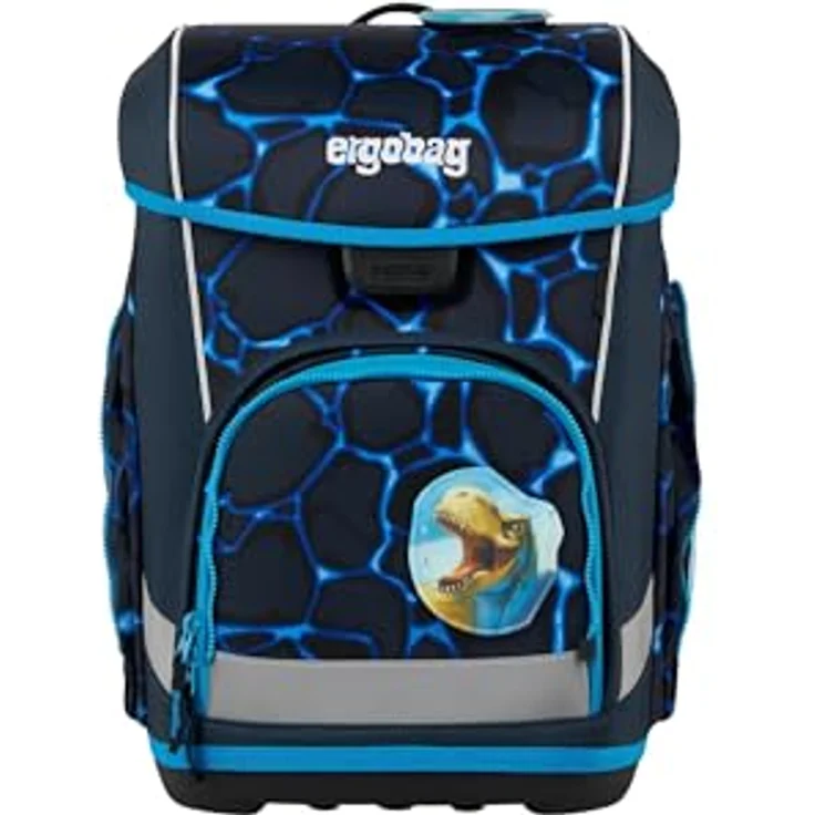 ergobag cubo Light Set, ergonomischer Schulranzen, extra leicht mit Hüftgurt, 6-teilig, 860 g, inkl. Turnbeutel und Kletties, aus 100% recycelten Materialien – Bild 3