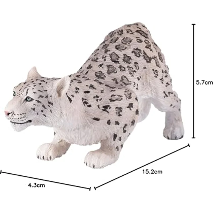 Mojo Wildlife Schneeleopard – 387243, Sammelfigur mit lebensechten Details, 15.2 x 4.3 x 5.7 cm – Bild 5