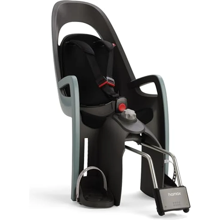 HAMAX 553102 Caress Fahrrad-Kindersitz, Befestigung Rahmenrohr, grün/schwarz, 20° Ergonomische Schlafposition, verstellbare Sitzlehne, integrierte Polsterung, neues Fußstützensystem – Bild 2