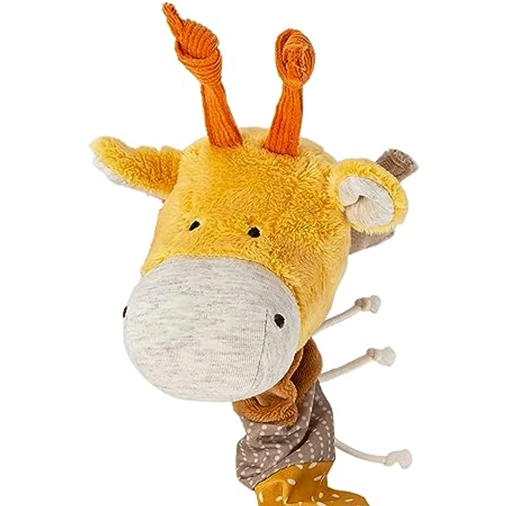 sigikid 43165 Babyaktivspielzeug Stofftier, Gelb/Beige/Giraffe – Bild 5