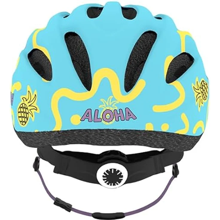 Seven Polska Kinder Fahrradhelm Stitch, S: 48-52cm, ca. 2-5.5 Jahre, Stitch-Junior - PVC Außenhelm, EPS-Schaum Innenfutter, Hellblau mit Stitch Figuren, EN 1078:2012+A1 – Bild 2