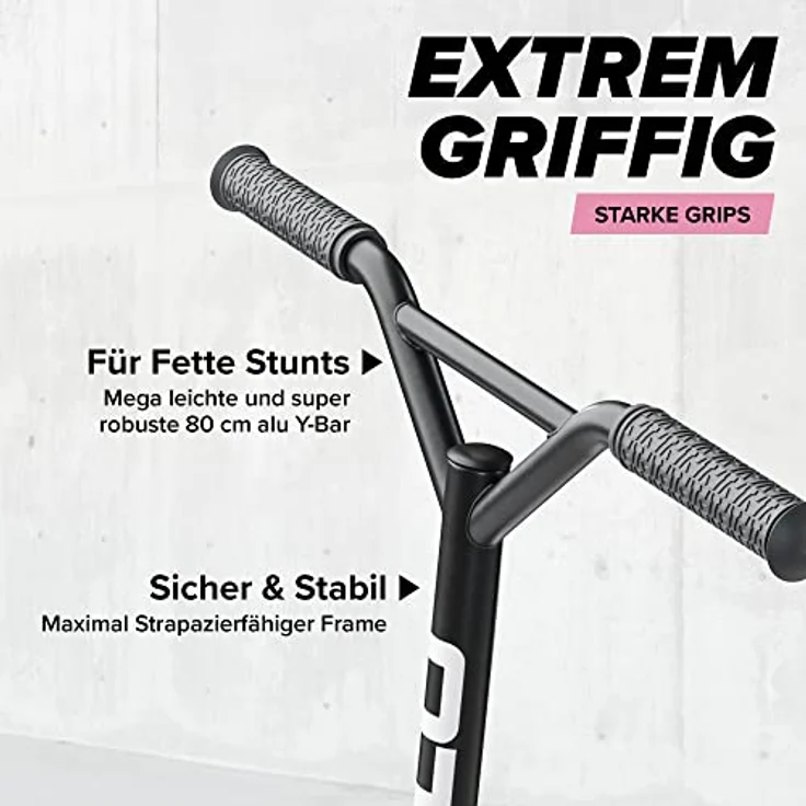Apollo Stunt Scooter - Genius Pro | Robuster mit ABEC 9 Kugellager | Trick Roller, Tretroller, Starker Stuntroller | Top Kinder ab 6 Jahre | perfekt auch als Cityroller – Bild 3