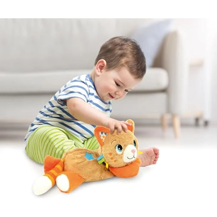 Clementoni Baby Kätzchen Ron-Ron, Plüschspielzeug mit Beruhigungsfunktion und Melodien, geeignet ab 0 Monaten – Bild 7