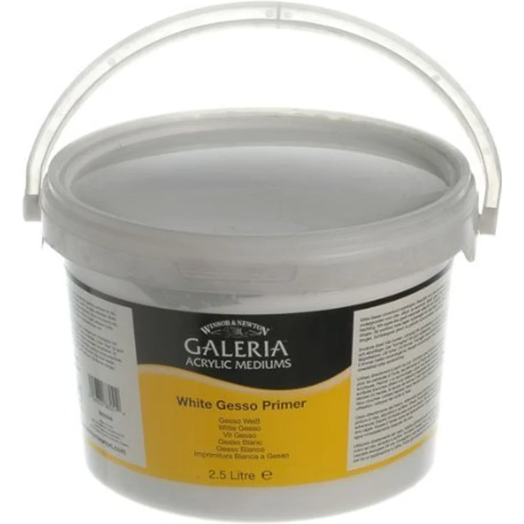 Winsor & Newton Gesso Weiss, 2,5 Liter Eimer, flexible Grundierung für Leinwände mit hohem Pigmentgehalt und optimaler Saugfähigkeit – Bild 2