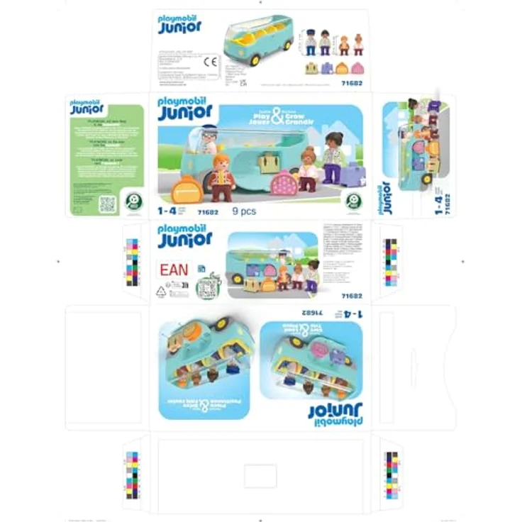 PLAYMOBIL Reisebus Junior 71682, Spielzeugbus mit Gepäckfächer, für Kinder 1-4 Jahre, inkl. Figuren und Zubehör – Bild 10