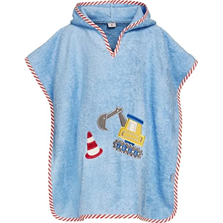 Playshoes Jungen Kinder Poncho Bagger 340067, 17 - Bleu, L (ab ca. 4 Jahre)
