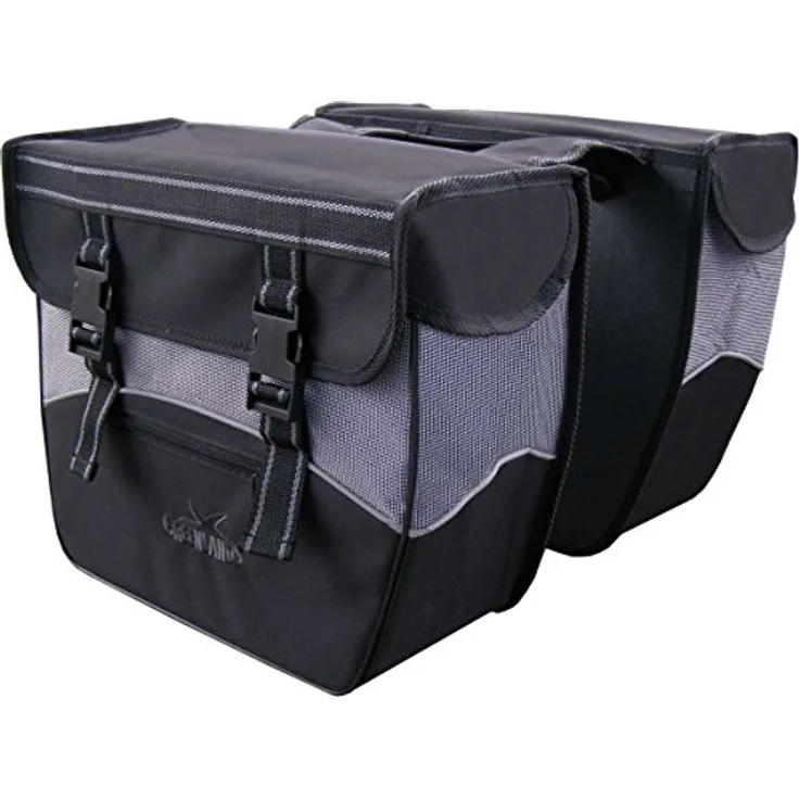 Greenlands Fahrradtasche Doppeltasche Gepäckträgertasche OT-4539 schwarz (34 Liter)