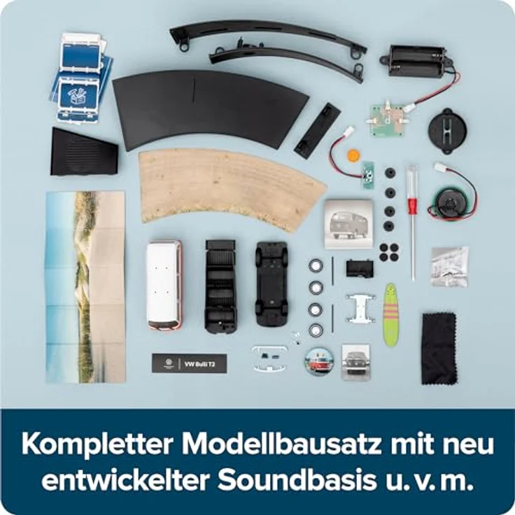 FRANZIS VW Bulli Advent Calendar inkl. Metall-Modellauto im Maßstab 1:43, Soundmodul mit original VW Bulli T2 Klang und großformatigem Begleitbuch – Bild 5