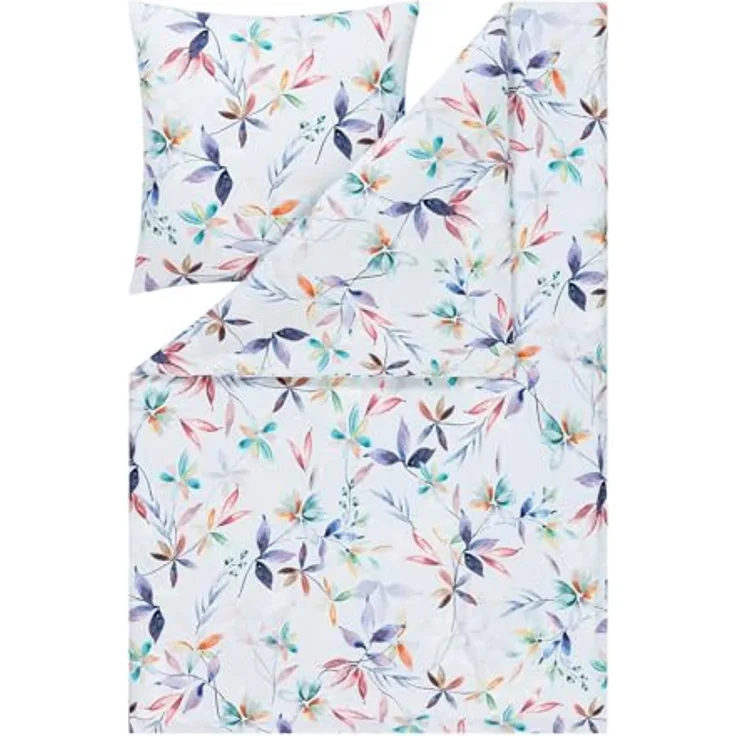 Estella Mako Interlock Jersey Bettwäsche Delphine Multicolor - Kinderbettwäsche mit ägyptischen Langstapelgarnen und Estella Garantie-Reißverschluss