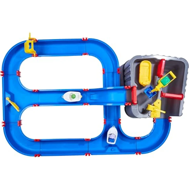 Aquaplay AquaPlay Harbour Wasserbahn, Wasserstraßen-Spielset mit Staubecken, Pumpe, Schleusen und Kran, Made in Germany – Bild 2