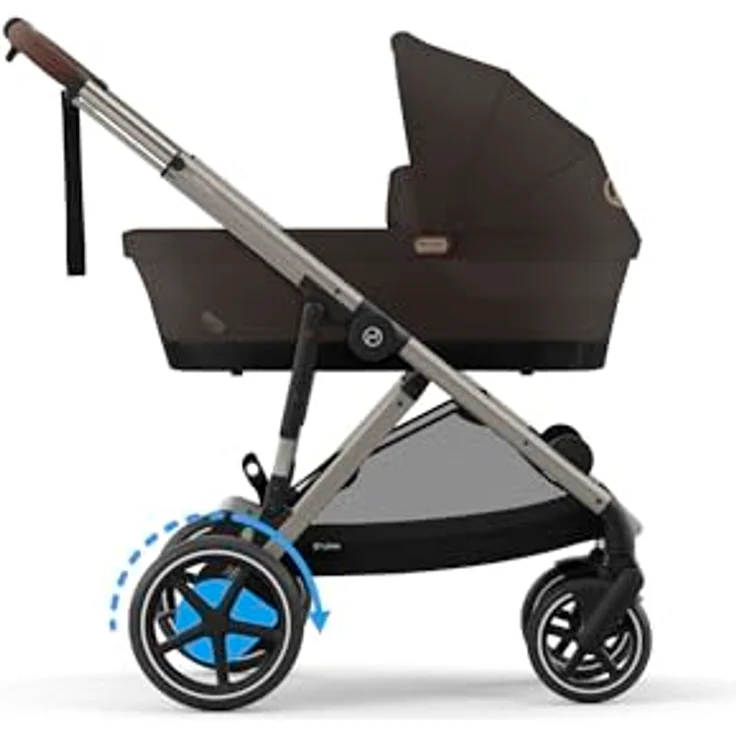 Cybex Gold Kinderwagen e-GAZELLE S, All-in-1-System mit E-Antrieb, 20+ Konfigurationen, ab Geburt bis 4 Jahre, max. 22 kg, Chocolate Brown – Bild 3