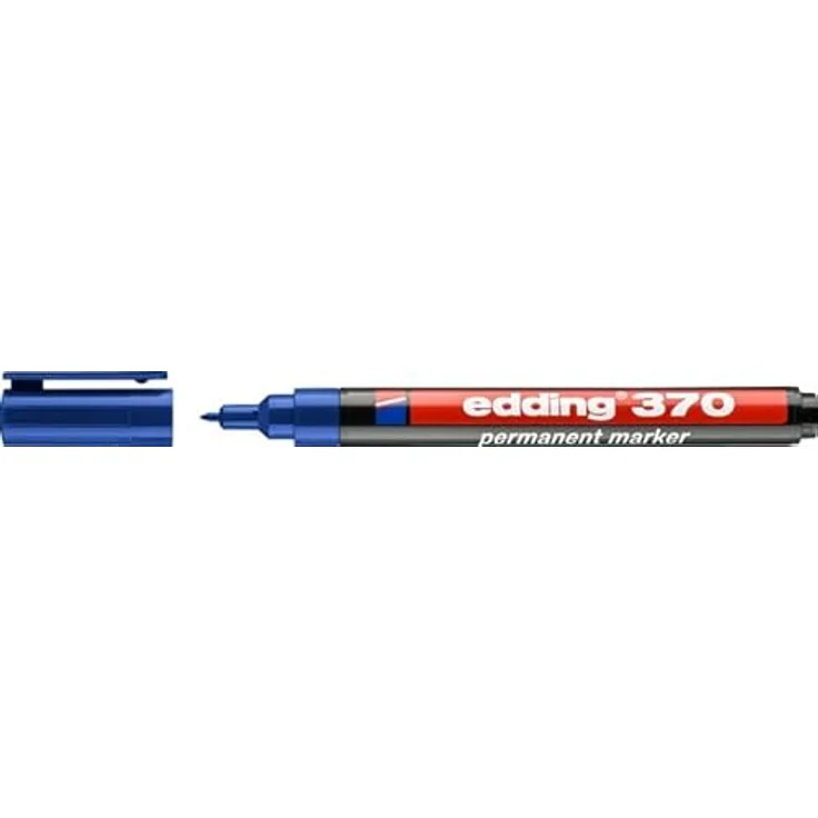 Edding Permanentmarker 370, fein für fast alle Materialien, 1,0 mm Strichstärke, wasserfest, lichtbeständig, geruchsarm, xylolfrei, schnelltrocknend, Kunststoffgehäuse – Bild 2