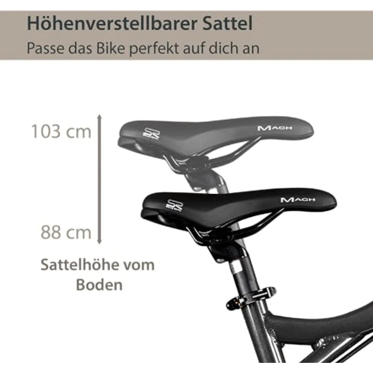AGON Alpha E Bike Mountainbike Herren oder Damen 170-190 cm Pedelec 27,5 Zoll Hardtail MTB Trail mit Ananda Motor (dunkelgrau, 48 cm) – Bild 5