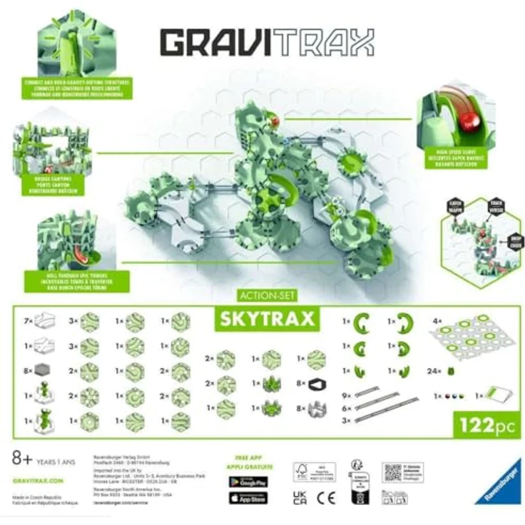 Ravensburger GraviTrax - Action-Set M Skytrax, interaktives Kugelbahnsystem mit über 120 Elementen und Scoop-Action-Element – Bild 3