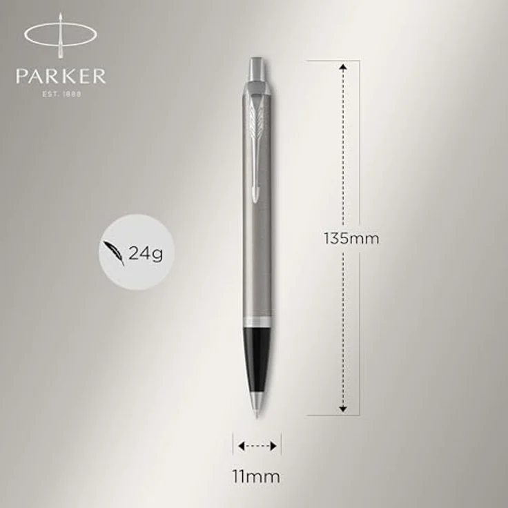 Parker Pen IM Geschenkset, Füllfederhalter und Kugelschreiber in eleganter Geschenkbox, Silber, 2er Set – Bild 4
