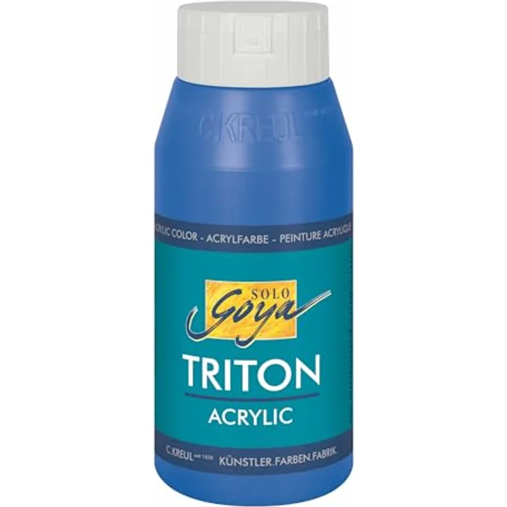 Kreul Colecreativo SOLO GOYA Triton Acrylic Basic, dunkelgrün, 750 ml – wasserbasierte, licht- und kalkechte Malfarbe für Innen und außen, schnell trocknend, geruchsunempfindlich, gut deckend. – Bild 1