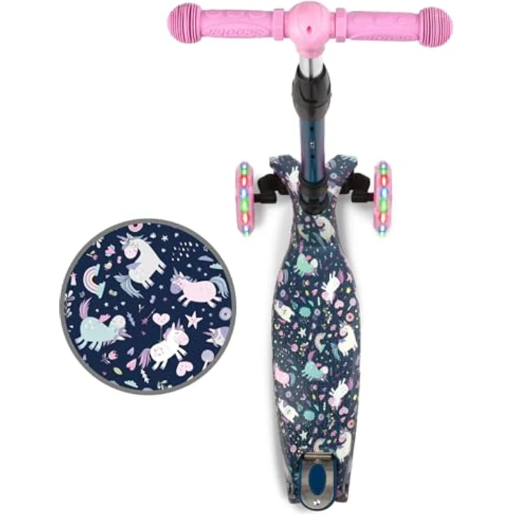 COIL VENTO Dreiradscooter Kinderroller, Tretroller mit ABEC-7-Lager, 3-stufige Lenkradverstellung und LED-Rädern – Bild 2