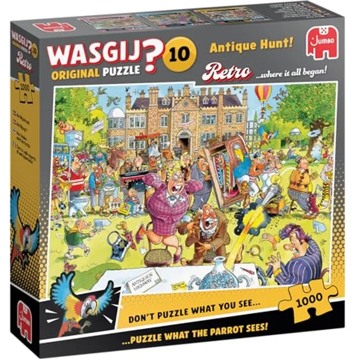 Wasgij Retro Original 10, Antiquitätenjagd – 1000 Teile Puzzle für Erwachsene, anspruchsvoll und nachhaltig aus 100% recyceltem Karton – Bild 1