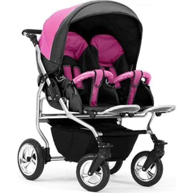 Elcar Zwillingskinderwagen 4 in 1 Duo inkl. Autositze - 13 Teile - in 20 Farben - Preisvergleich – Bild 3