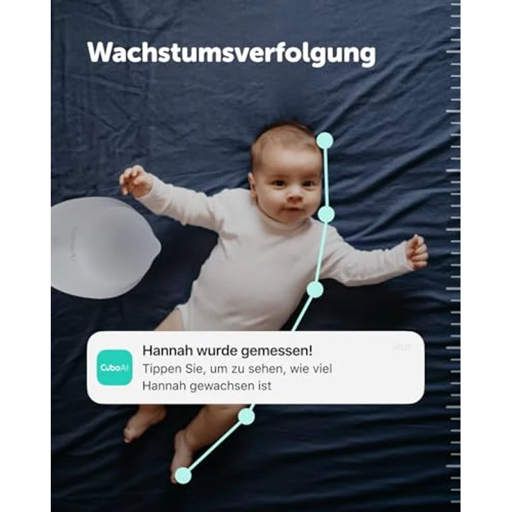 CuboAi Smart Babyphone 3, 2,5K QHD Babykamera, KI-Sicherheitswarnungen, Nachtsicht, WLAN, 1 Jahr Premium inklusive – Bild 6