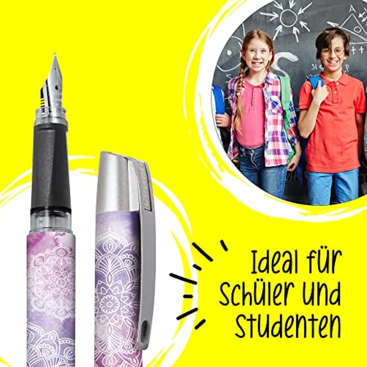 Online Pen Füller Campus Füllhalter, ergonomisch, Iridium-Feder medium, blau, hergestellt in Deutschland – Bild 4