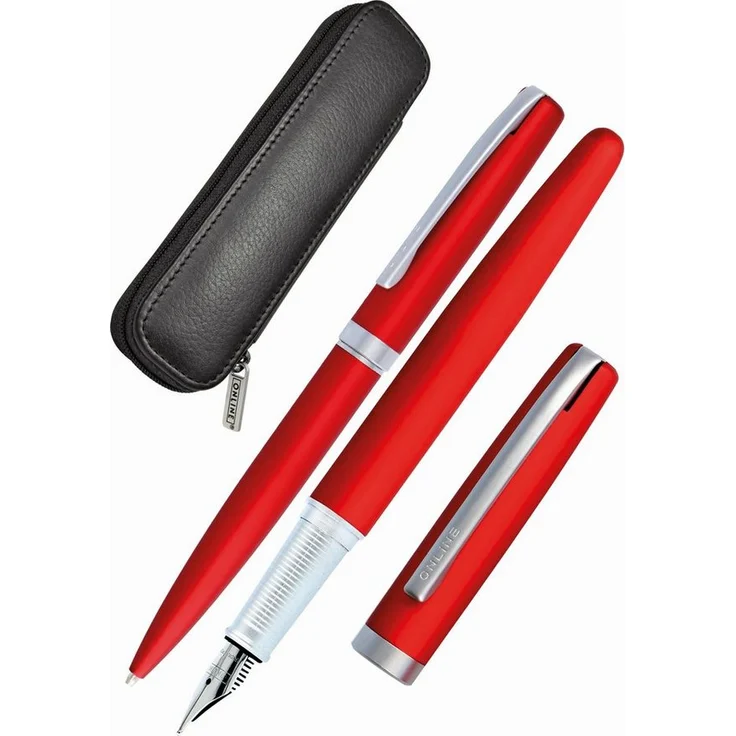 Online Pen Füller Eleganza Schreib-Set, Patronenfüller und Kugelschreiber, schwarz
