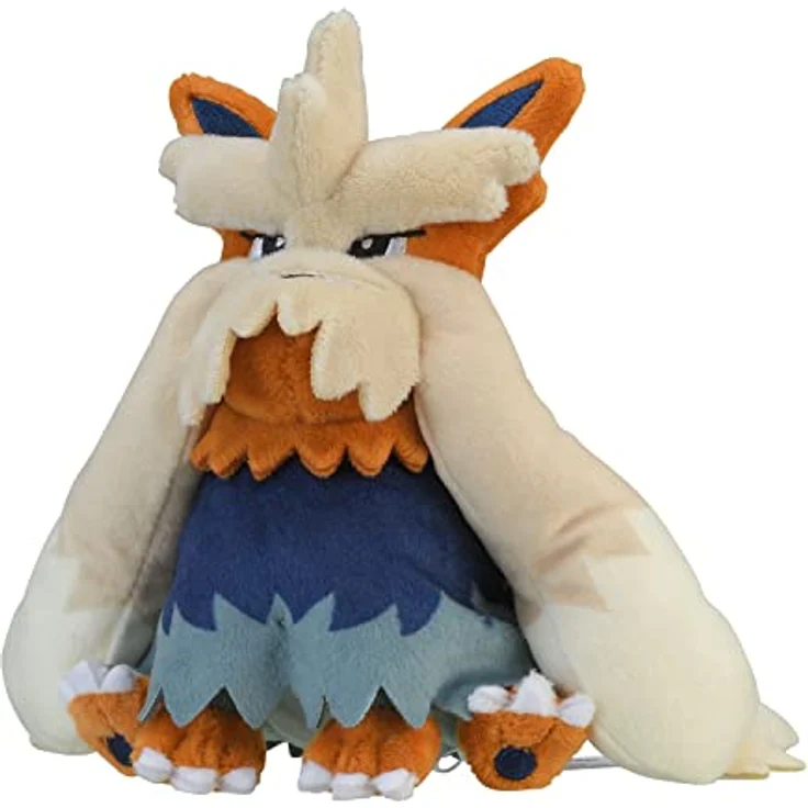 Tinisu Pokémon Bissbark Kuscheltier - 15,5 cm Plüschtier Stoutland mit Mikroperlenfüllung, sitzende Position – Bild 1