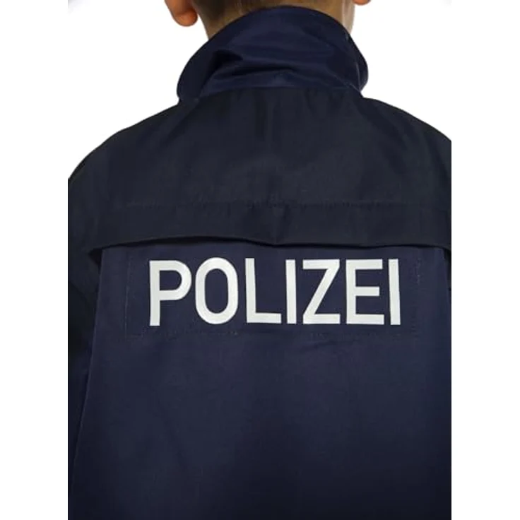 Maskworld Polizei-Uniform für Kinder, 3-teiliges Kostüm in Dunkelblau für Karneval, Fasching & Halloween - Größe 116 – Bild 3