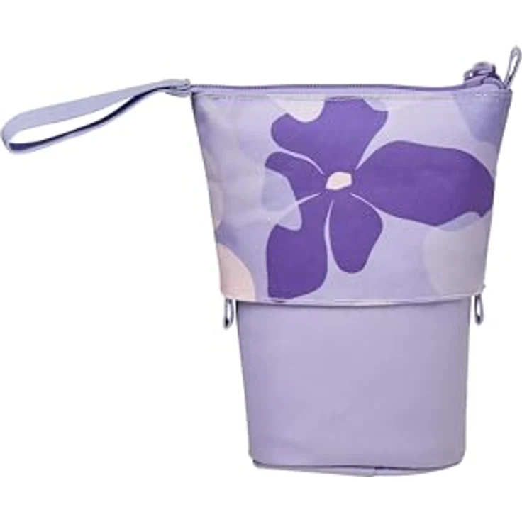satch Pencil Slider extra groß inkl. Trennfach Reißverschlussfach Stiftehalter Geodreieck Sichtfenster für Stundenplan Lilac Blossom - Lila – Bild 2