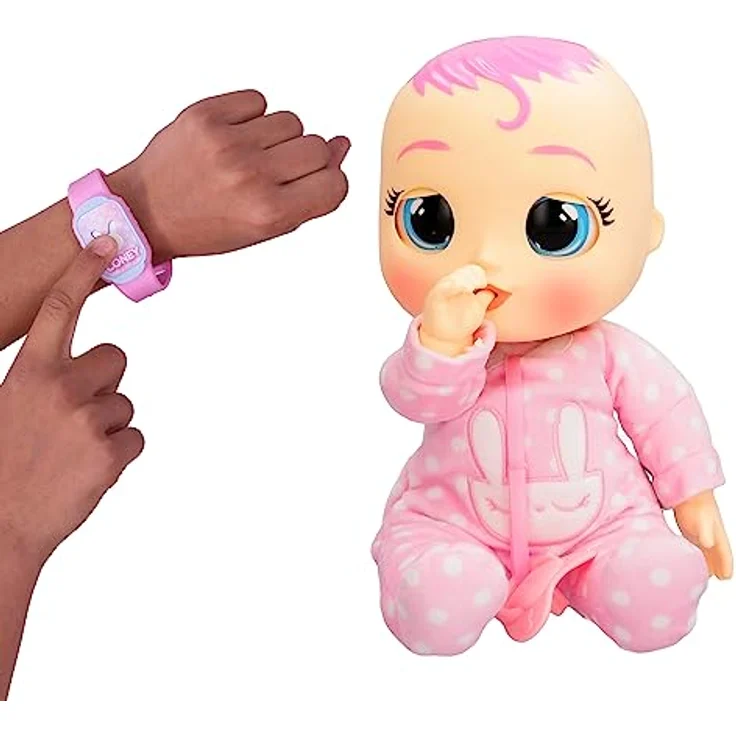CRY BABIES Newborn Coney - Deluxe interaktive Puppe Neugeborenen Puppe mit einem magischen Armband, die echte Tränen weint und Babyzubehör enthält. -Geschenk Spielzeug für Kinder ab 18 Monaten – Bild 3