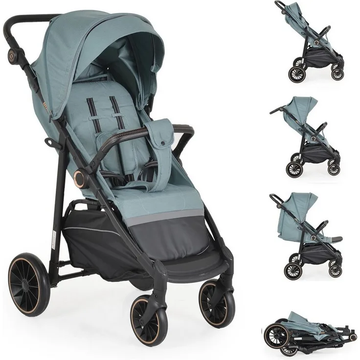 Moni Kinder-Buggy Sommerkinderwagen Buggy, Kinderbuggy, Sonnendach, EVA-Räder, verstellbar, blau