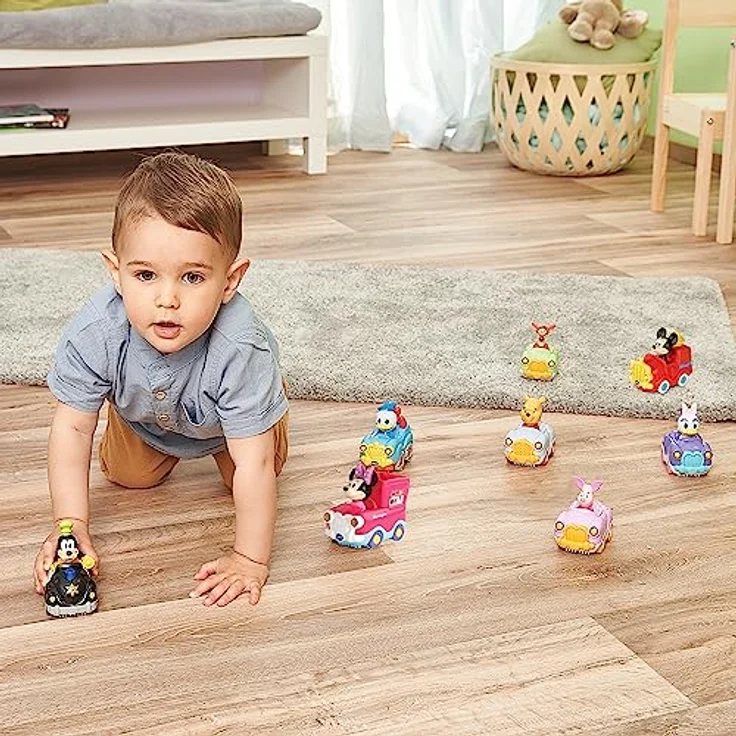 Vtech® Tut Tut Baby Flitzer 3er-Set, Disney Mickey, Minnie, Daisy mit Originalstimmen, blinkenden Scheinwerfern und Melodien – Bild 5