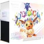 Pokémon Top-Trainer-Box Karmesin & Purpur – Prismatische Entwicklungen (1 Vollbild-Promokarte, 9 Boosterpacks & Premium-Zubehör)