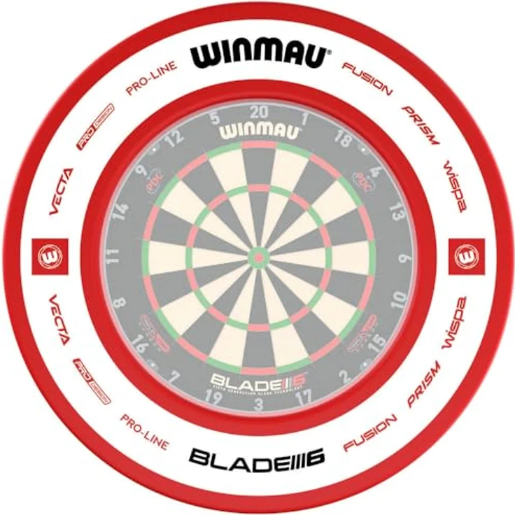 Winmau Catchring Pro-Line 2.0, Auffangring für Dartspiele, 68 cm Durchmesser, rot – Bild 7
