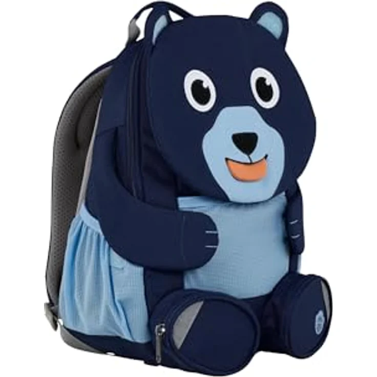 Affenzahn Großer Freund Kindergartenrucksack für 3-5 Jährige Kita Funktional 8L, Reflektoren, recycelte PET-Flaschen, grün – Bild 5