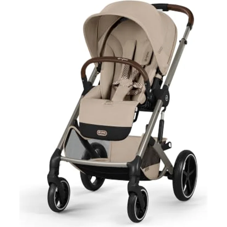 Cybex Balios S Lux Kinderwagen mit faltbarer Babywanne, komfortabel und kompakt, Almond Beige – Bild 1