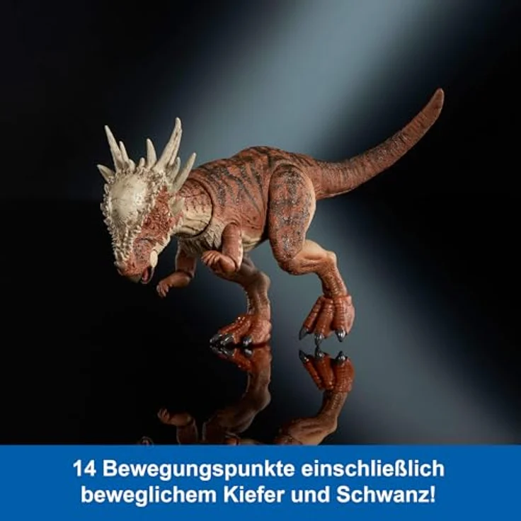 Mattel Jurassic World Hammond Collection Atrociraptor Tiger, Menschen- und Dinosaurier-Actionfigur mit 14 Gelenkpunkten und Glasaugen, JDJ10 – Bild 4
