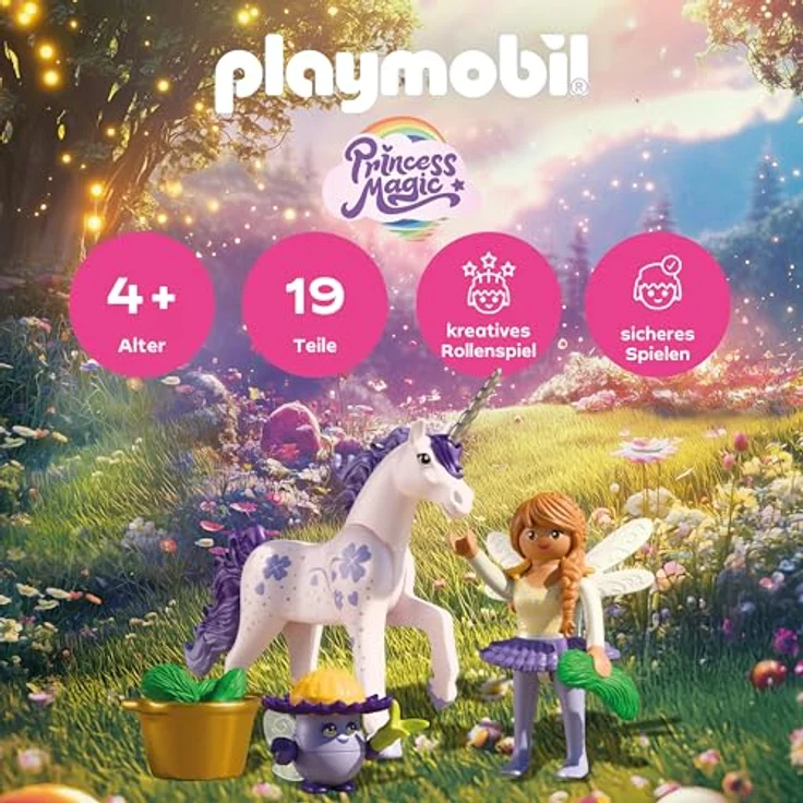 PLAYMOBIL Sammeleinhorn Glückslavendel mit Fee, Sammelfigur zum Spielen und Sammeln – Bild 2