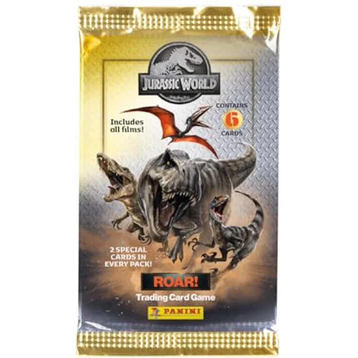 Panini Jurassic World Roar Trading Cards Flow Packs Display, 24 Sammelkarten in mehrsprachigem Design – Bild 3