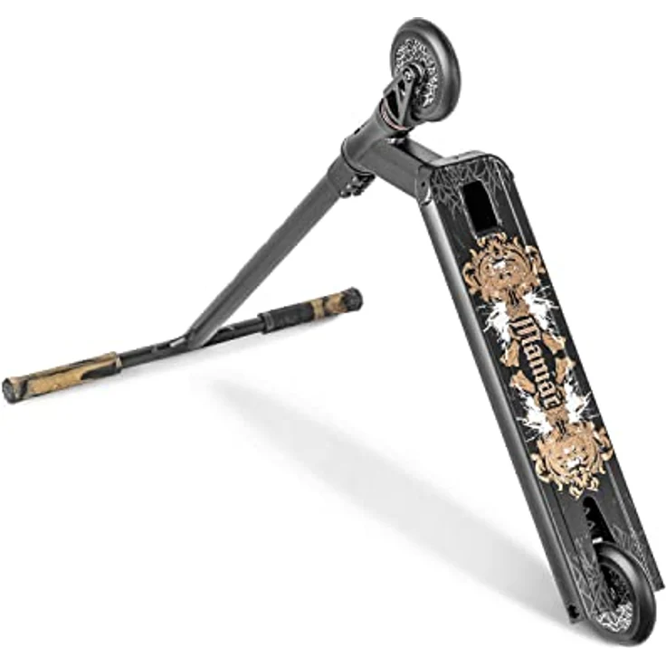 MOVINO Kinder Stunt-Scooter Maniac Golden, Aluminium Box-Cut Deck mit 110 mm Fullcore-Rollen, für fortgeschrittene Rider – Bild 3