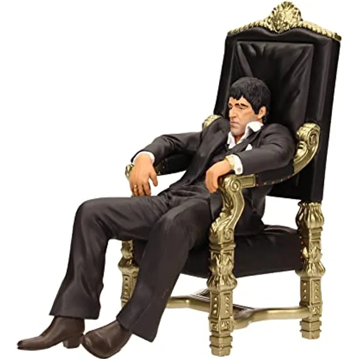 SD TOYS Scarface Tony Montana Figur, schwarz/Gold, 18 cm hoch aus 100% Kunststoff in Geschenkverpackung