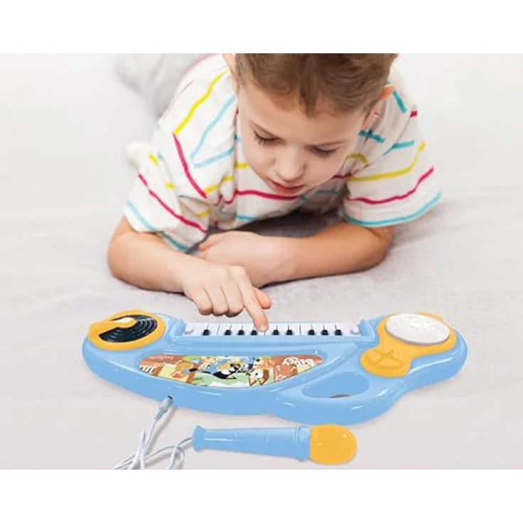 Lexibook Bluey, elektronisches Klavier, blau/gelb, mit 4 integrierten Instrumentenklängen und 22 Demomelodien – Bild 3