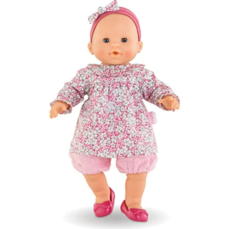 Corolle 9000130310 - Mon Grand Poupon Louise, Weichkörperpuppe, Schlafaugen, kann sitzen und Daumenlutschen, Vanilleduft, 36cm, ab 2 Jahren – Bild 4
