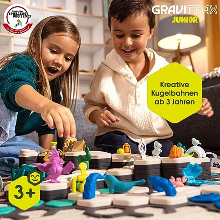 Ravensburger GraviTrax Junior Starter-Set XXL - Erweiterbare Kugelbahn für Kinder, Murmelbahn überwiegend aus nachwachsenden Rohstoffen mit, Lernspielzeug und Konstruktionsspielzeug ab 3 Jahren – Bild 3
