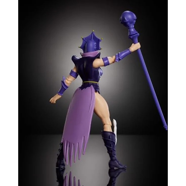 Masters of the Universe Origins Evil-Lyn Actionfigur, ca. 14 cm, detailreiches Design mit Zauberstabzubehörteil, 200X Cartoon-Kollektion, JHJ95 – Bild 2